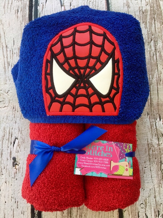 spider man hooded towel