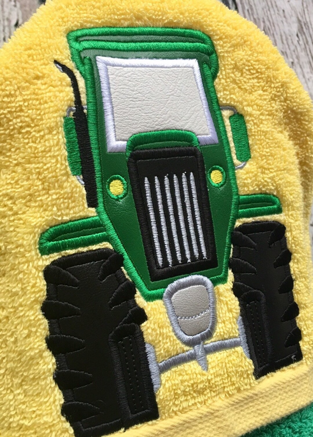 John Deere Tractor Hooded Towel, Tractor Towel, Pool Towel, Bath Towel