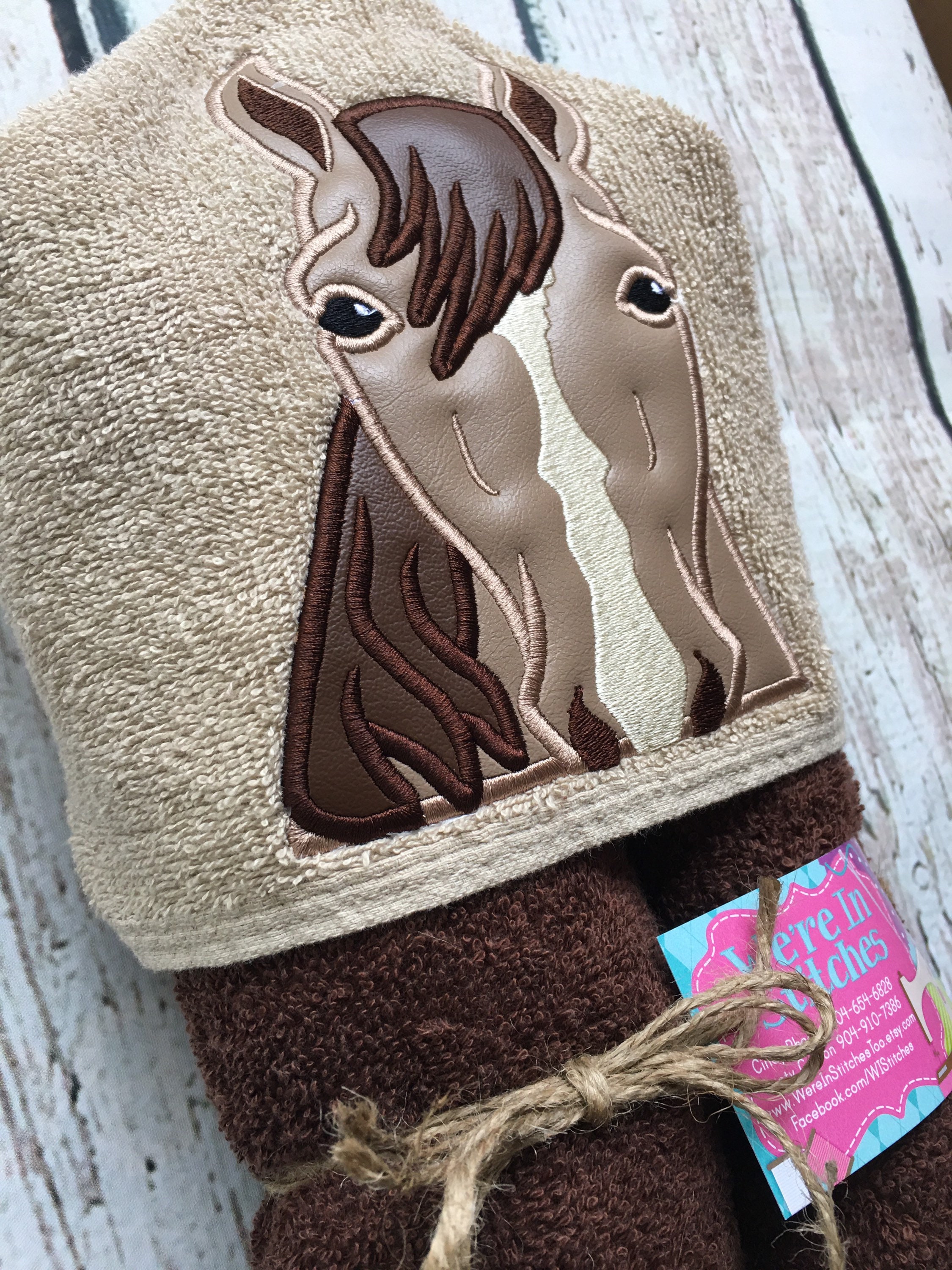 Horse Hooded Towel Horse Towel Bath Towel Beach Towel Pool Etsy UK