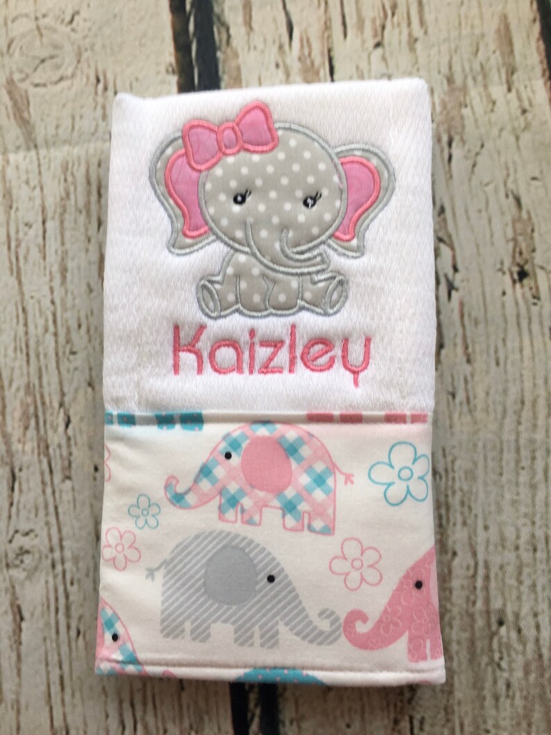 Baby Girl Burp Cloths Monogram Baby Girl Gift Baby Shower Etsy
