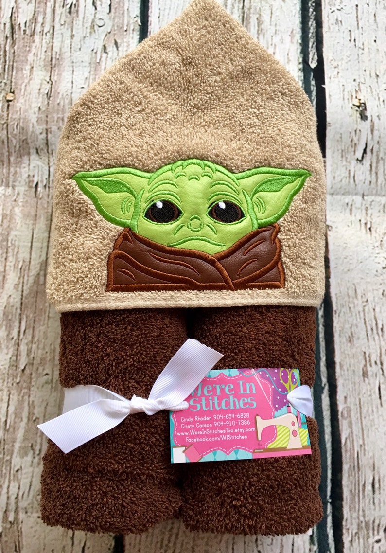 Baby Yoda Hooded Towel Star Wars Towel Pool Towel Beach Etsy