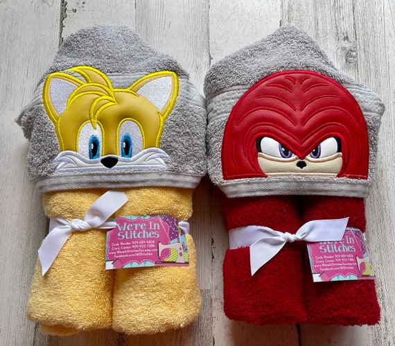 Knuckles Hooded Towel Sonic Towel Pool Towel Bath Towel Beach Towel Appliqued Towel Children Gift Birthday Gift Video Gamer Gift Etsy Australia