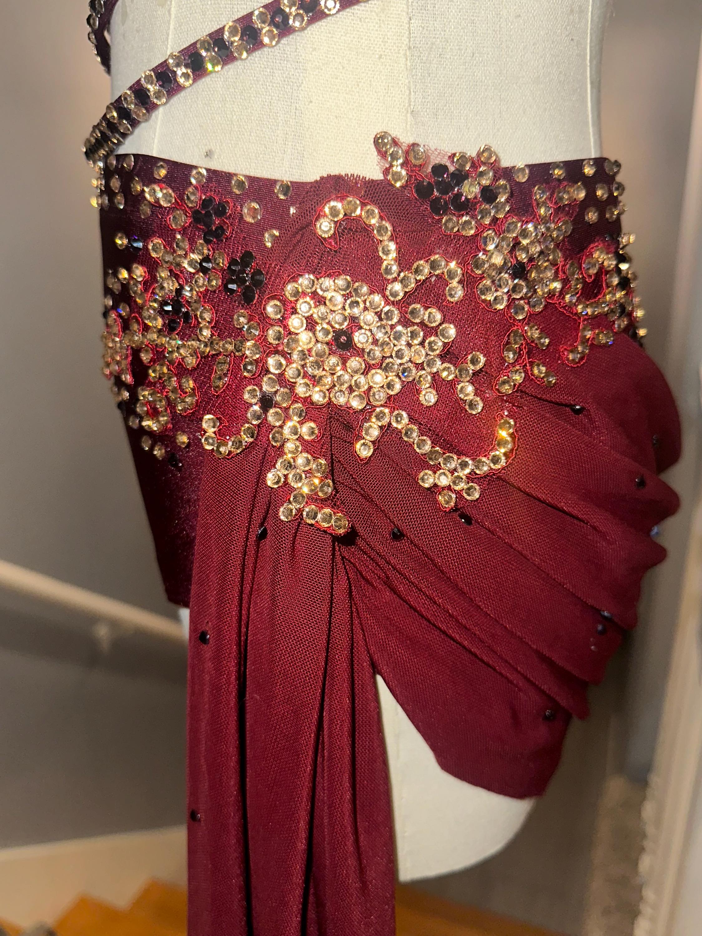 Burgundy Lyrical Dance Costume - Etsy