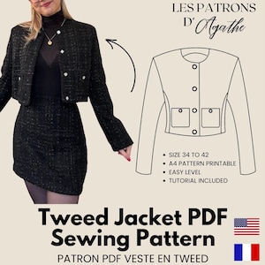 Patron de Veste en Tweed – Inspiration Haute-Couture // Tweed Jacket Sewing Pattern – Haute-Couture-Inspired