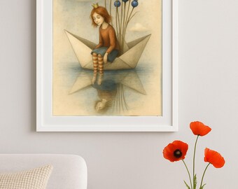 The Boat – Dreamy Whimsical Printable Art