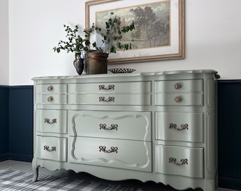 Vintage French Provincial Dresser Painted And Refinished