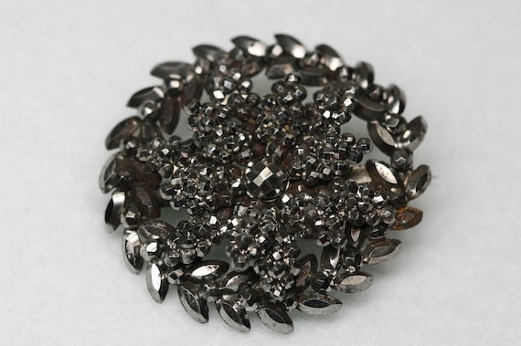 Antique Cut Steel Brooch