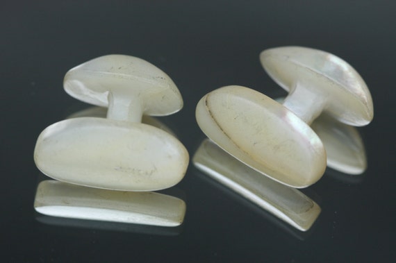 Antique Carved MOP Cufflinks
