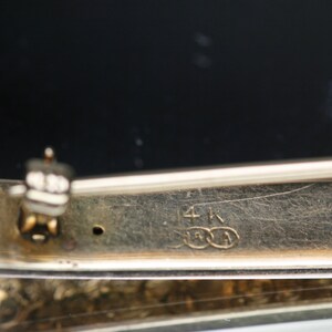 Vintage 14k Bar Pin image 3