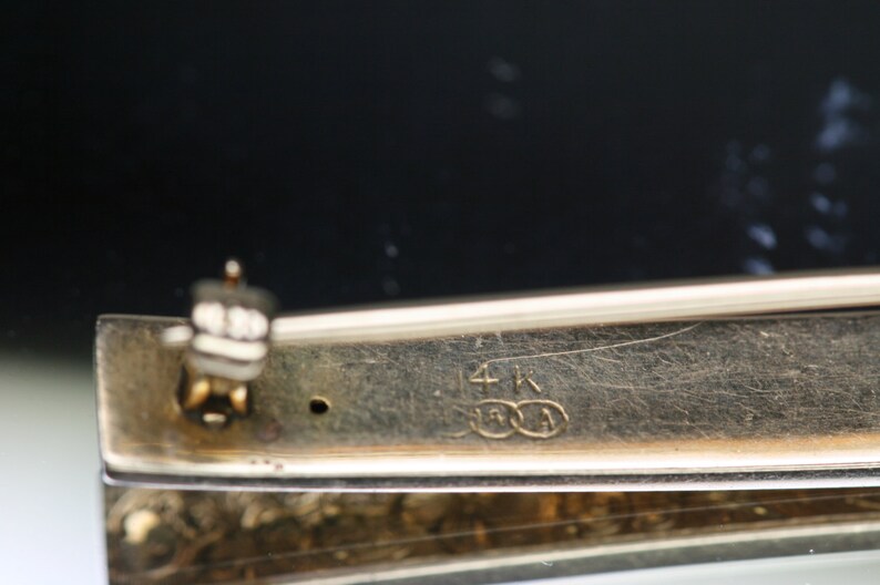 Vintage 14k Bar Pin image 3