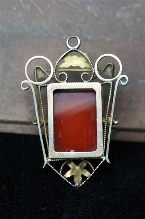 Antique 10k  and Stone Cameo Pendant - Victorian - image 2