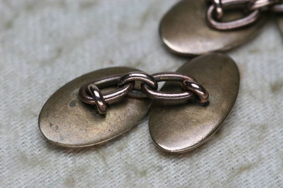 Vintage Gold Tone Cufflinks - Floral Design - image 4