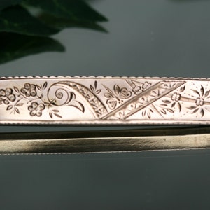 Antique 10k Rose Gold Bar Pin