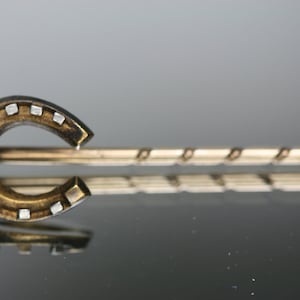 Vintage 10k and 14k Horse Shoe Stick Pin