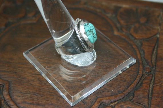 Vintage Sterling and Turquoise Ring - image 4