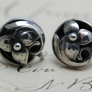 Vintage Georg Jensen Inc USA Sterling Screw Back Earrings - No 820B