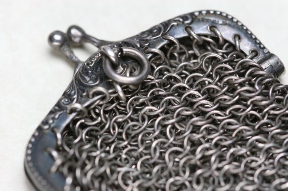 Antique Sterling Chatelaine Purse - image 3