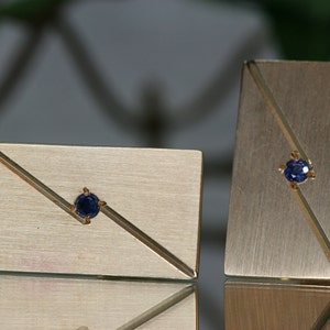 Boutons De Manchette Lindsay - Or 14k Avec Hématite - Occasion Comme Neuf