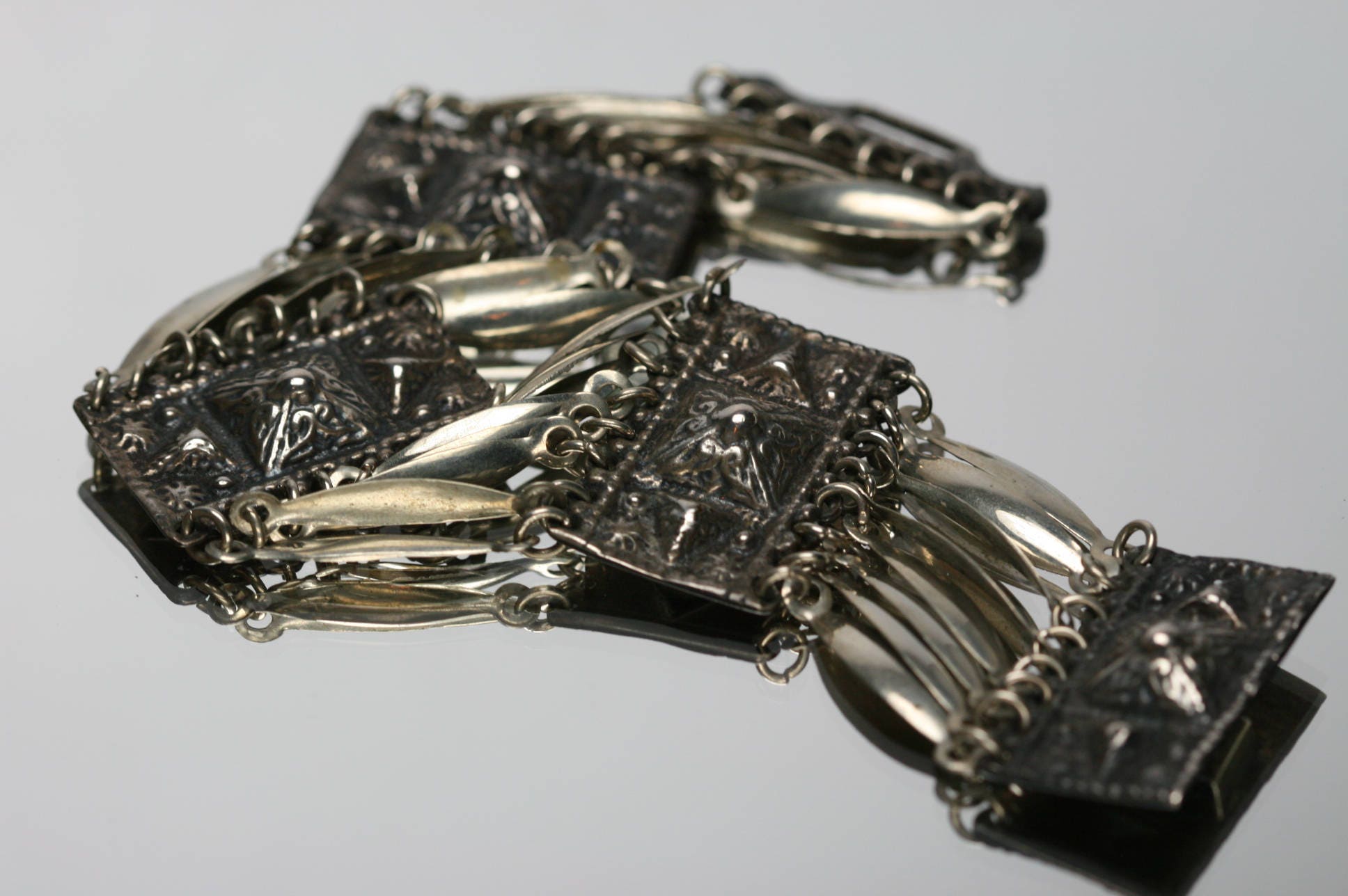 vintage Mexico silver バングル Vintage Sterling Silver Signed Mexico Bangle Bracelet 2-5/8