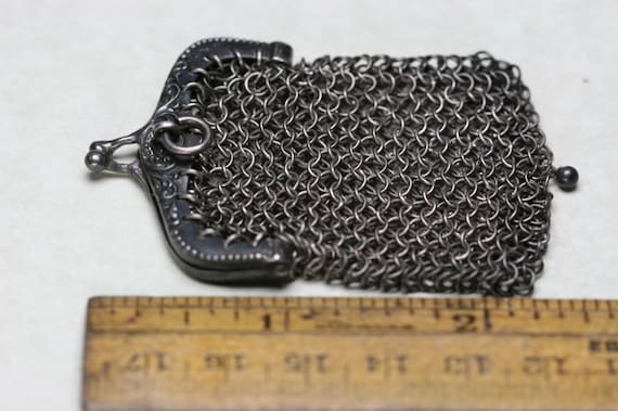 Antique Sterling Chatelaine Purse - image 4