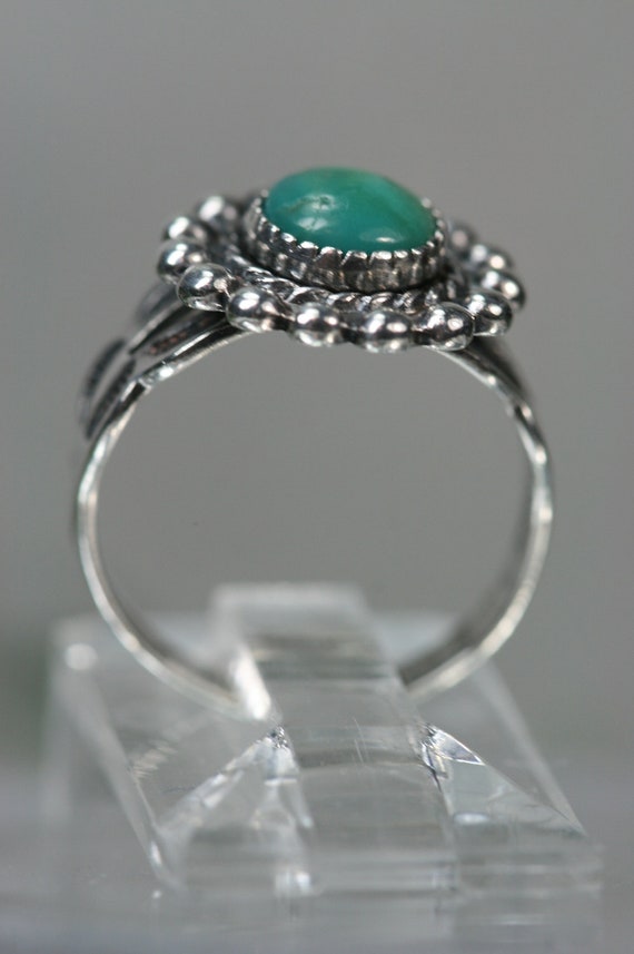Ring- Vintage Sterling and Turquoise Southwestern… - image 3