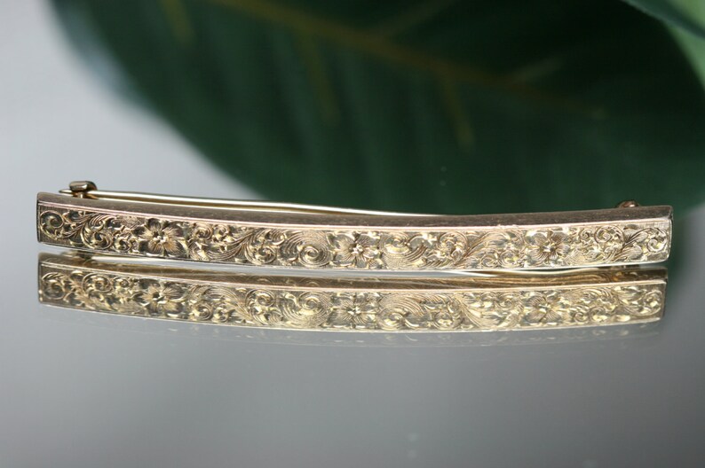 Vintage 14k Bar Pin image 1