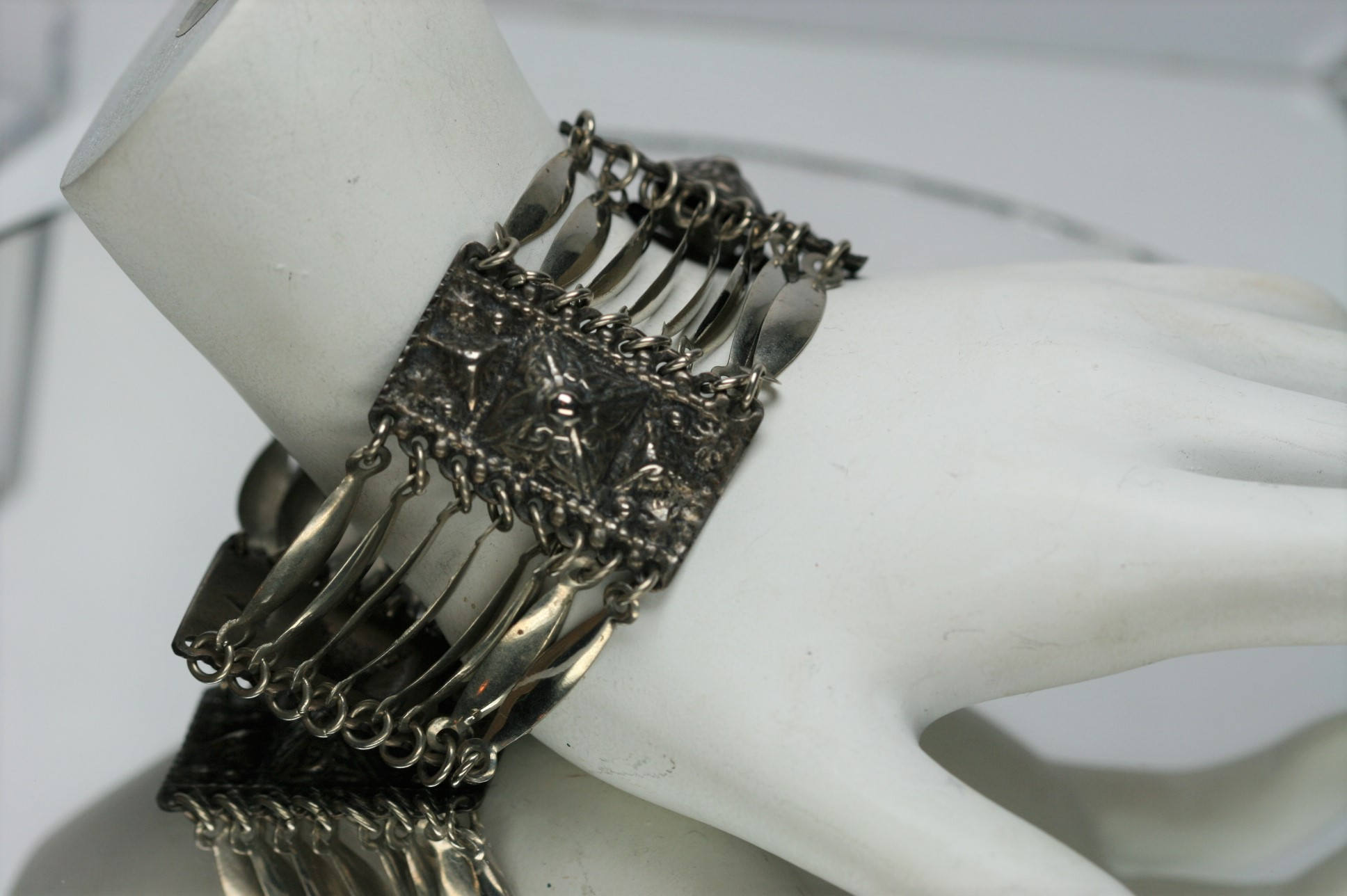アクセサリー Mexican silver bracelet vintage Vintage Mexican Silver Panel Bracelet | eBay