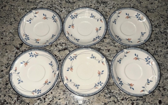 Noritake Keltcraft Eastfair 9171 Peach Floral Buds 6” Saucer