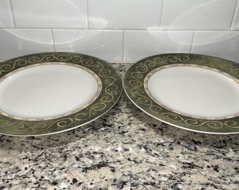 Platos llanos American Atelier Bouquet Garni de 26,7 cm (10,5 pulgadas) - Juego de 2