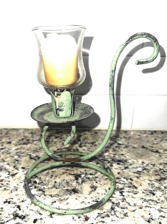 Vintage Gusseisen Teelichthalter Kerzenhalter