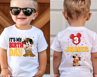 Es ist mein Geburtstag Shirt, Disney Geburtstag Junge T-shirts, Cowboy Mickey Geburtstag Shirt, Kinder Geburtstag Shirt, Geburtstag Junge T-Shirt, Disney Geburtstag