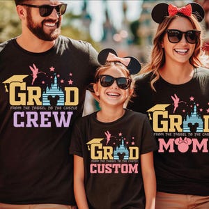 Custom Disney Grad 2025 Shirt, Graduate Family Trip Shirt, Personalised Graduate T-Shirt, Mickey Grad 2025 Shirt, Disney Graduate Shirt