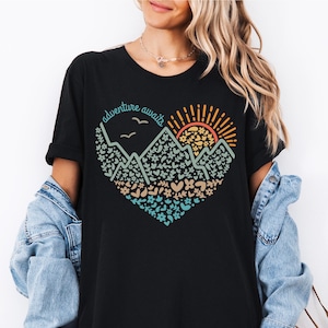 Adventure Awaits Shirt, Camping Shirts ,Adventure Shirts, Travel Shirts, Highway shirts, Retro Shirts, Family Trip Shirt, Nature Lover Shirt