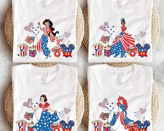 Disney Princess 4th Of July  Shirt, Independence Day Princess Shirt, Magic Kingdom Fourth July Shirt, Disney Princess Shirt,Disney World Tee