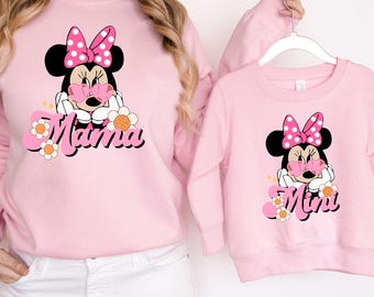 Disney Mini Maus Mama Mini Shirt, Disney Familie passende Shirt, Mama und Mini Shirt, Mama und Mini passende Shirt, Disney Familie Reise T-Shirt