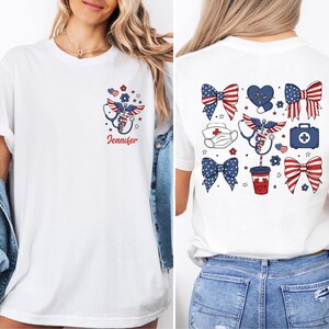 Custom Patriotic Nurse Shirt, American Nurse Shirt, Nurse Life Shirt, Memorial Day Shirt, Independence Day Tee, Nurse Shirt, 4th Of July Tee