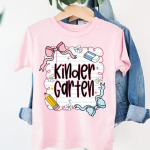 Kindergarten Boy And Girl T-shirt, Preschool Tee, Kindergarten Sweatshirt, My First Day School Shirt, Kids School Shirt, Coquette Kids Shirt