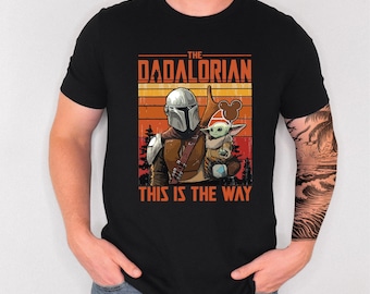 Disney The Dadalorian-shirts, shirt beste vader ooit, Star Wars Family-shirt, Vaderdag-T-shirt, Dadalorian-shirt, Daddy Child-T-shirts