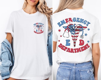 American Emergency Department T-shirt, 4th of July Nurse Shirt, American Nurse Tee, Independence Day Tee, Nurse Shirt, ED 4th Of July Tee