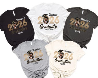 Custom Graduation T-shirt, Graduation Squad Shirt, Matching Family Graduate Sweatshirt, Senior 2026 Gift, 2026 Graduate Squad Family Sweater