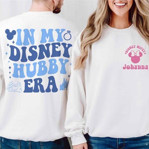 Custom Disney In My Wifey & Hubby Era Shirts,  Bachelorette Party Tee, Bridal Party Tee, Disney Honeymoon T-Shirts, Disneyland Bach Shirts