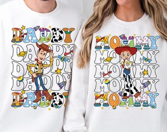 Camiseta de Disney Toy Story para mamá y papá, camiseta para papá y mamá, camiseta familiar de Toy Story, camiseta Disney Mom Life, camiseta de viaje familiar a juego