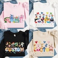 Custom Name Disney T-Shirts, Disney Family Trip Shirt, Walt Disney World Shirt, Disney Family Matching Tee, Disney characters alphabet