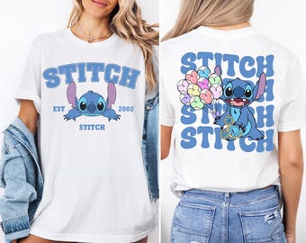 Disney Stitch Est 2002 Shirt, Mickey Balloons T-Shirt, Magic Kingdom Shirt, Disneyland Family Matching Tees, Lilo And Stitch Sweaters