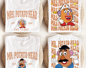Toy Story Mr. Potato und Mrs. Potato Head Shirts, Disney Paar Shir, t Disney Familie Passende Shirts, Disney Trip Shirt, Disney Familien Shirt