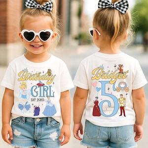 Disney Cinderella Birthday Shirt, Custom Birthday Shirt, Disney Birthday Girl Tee, Birthday Party Shirt, Birthday Trip Tee, Cinderella Shirt