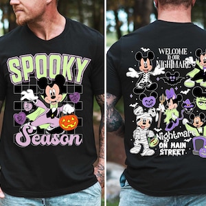 Maglietta della casa degli zombi di Topolino, Maglietta della festa di Halloween di Topolino non così spaventoso, Maglietta della stagione spettrale di Topolino, Magliette per feste di Halloween Disney