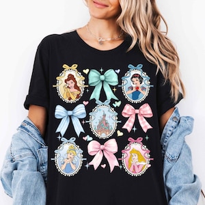 Disney Prinzessin Shirt, Kokette Disney Prinzessin T-Shirt, Disney Mädchen Reise T-Shirt, Disney Familie Shirt, Disney Kokette Shirt, Aquarell Prinzessin