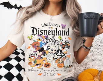 Walt Disney's Disneyland Mickey And Friends Halloween Shirt, Where Dreams Come True Halloween Shirt, Halloween Shirt, Halloween Party Shirt