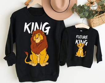 The King and The Future King T-Shirts, Disney Lion King Father and Son Shirts, Disney Dad Shirt, Father's Day T-shirt, Dad And Boy Tshirts